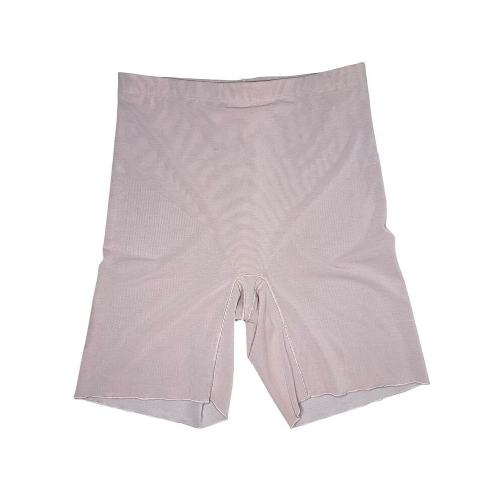 Yitty Women’s 1X High Waisted Shapewear Shorts Pink Seamless‎ NEW